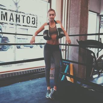 Gigi Hadid looking fit and badass in her boxing gear! #goals